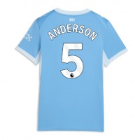 Billiga Manchester City Elliot Anderson #5 Hemma fotbollskläder Dam 2026-27 Kortärmad